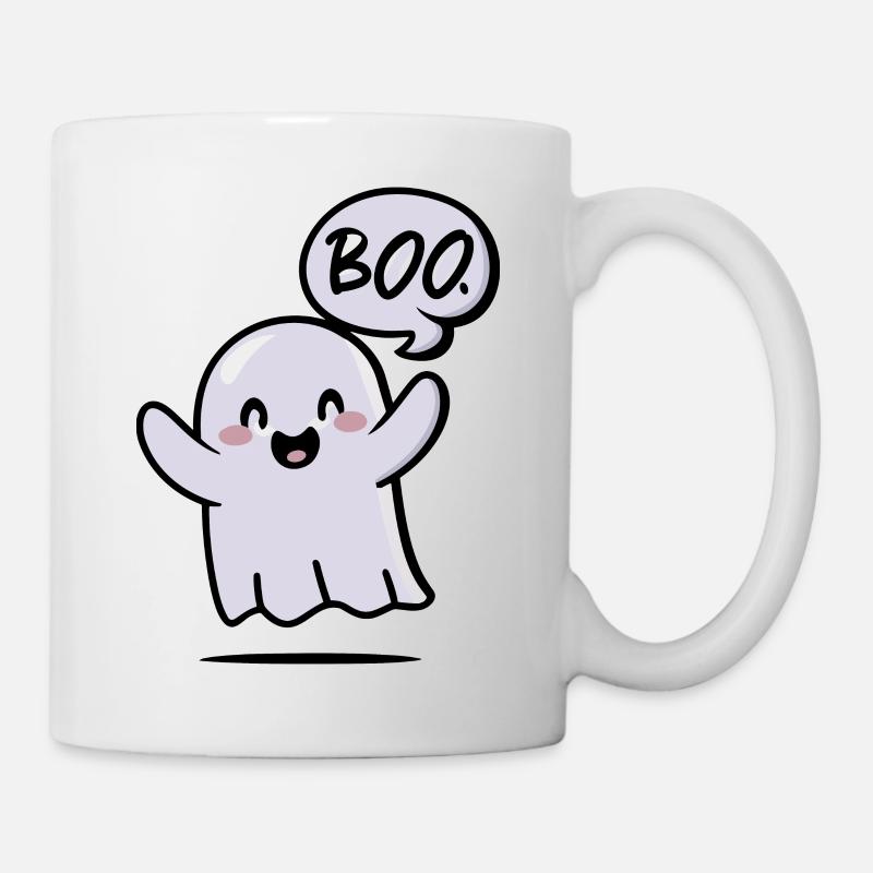 Spooky Cute Kawaii Ghost Design – Boo - Mug - white