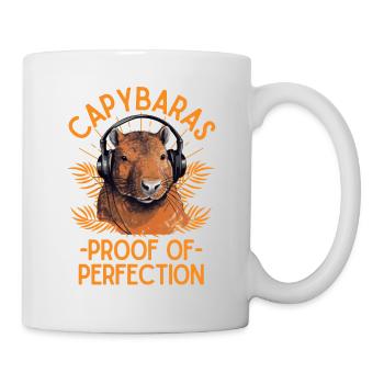 Capybara avec écouteurs - Mug blanc - blanc - Droite
