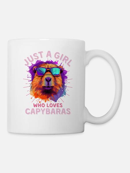 Capybara mit Sonnenbrille Capybara Girl - Tasse - Weiß