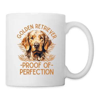 Golden Retriever Liebhaber Spruch Perfektion - Tasse - Weiß - Rechts