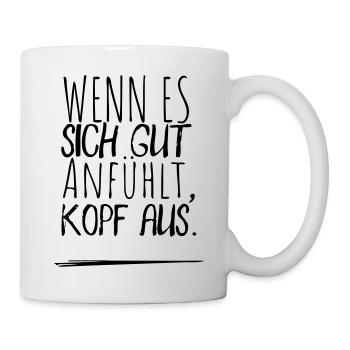 kopf aus - Tasse - Weiß - Rechts
