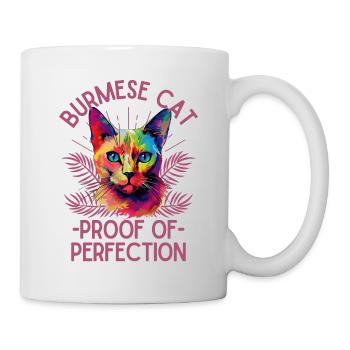 Burma Katze Liebhaber Bunte Burma Katze - Tasse - Weiß - Rechts