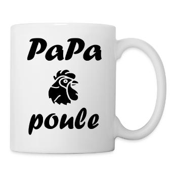 papa poule - Mug blanc - blanc - Droite