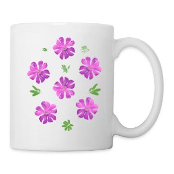 Light carnations pink flowers - Mug - white - Right