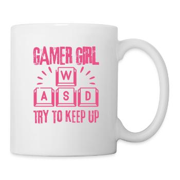 Gamer Girl essaie de suivre - Mug blanc - blanc - Droite