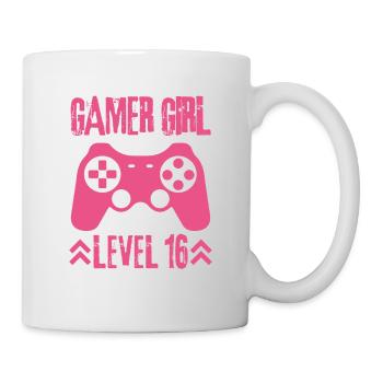 Gamer fille Niveau 16 Anniversaire - Mug blanc - blanc - Droite