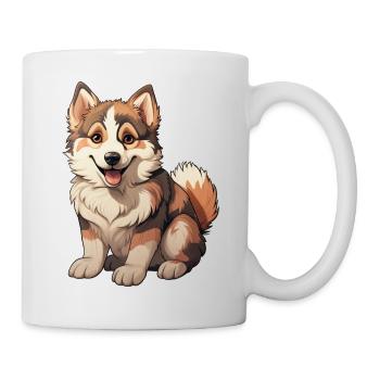 Little blonde husky puppy - Mug - white - Right