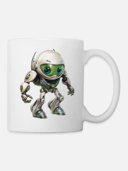 Lustiger Android Robot aus der Pegasus Galaxy - Tasse - Weiß