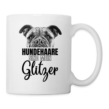 HUNDEHAARE sind mein GLITZER - Hund Hunde - Tasse - Weiß - Rechts
