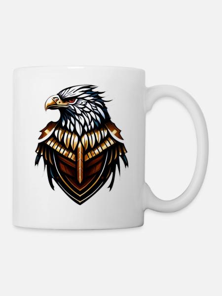 Logo de l’emblème de l’aigle - Mug blanc - blanc