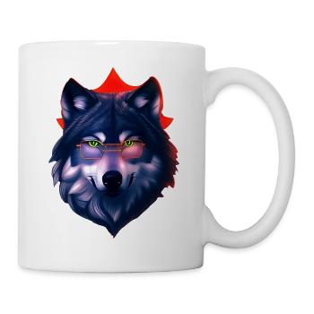 Wolf - Tasse - Weiß - Rechts
