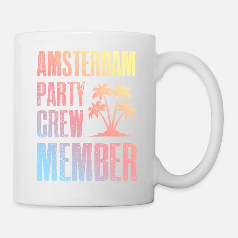Amsterdam Party Crew - Tasse - Weiß