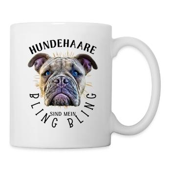 HUNDEHAARE sind mein BLING BLING - Hund Hunde - Tasse - Weiß - Rechts