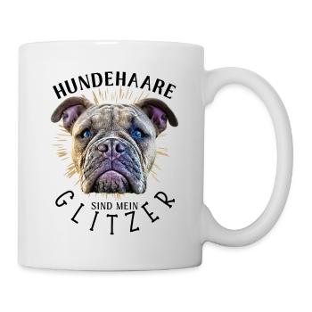 HUNDEHAARE sind mein GLITZER - Hund Hunde - Tasse - Weiß - Rechts