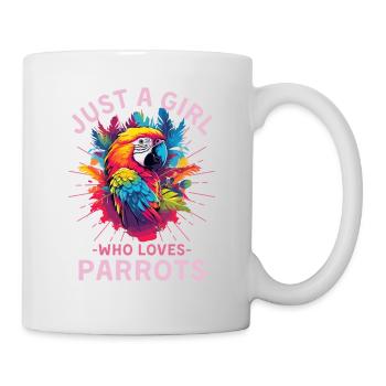 Dicton de perroquet coloré - Mug blanc - blanc - Droite
