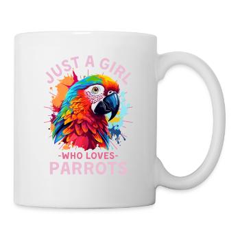 Dicton de perroquet coloré - Mug blanc - blanc - Droite
