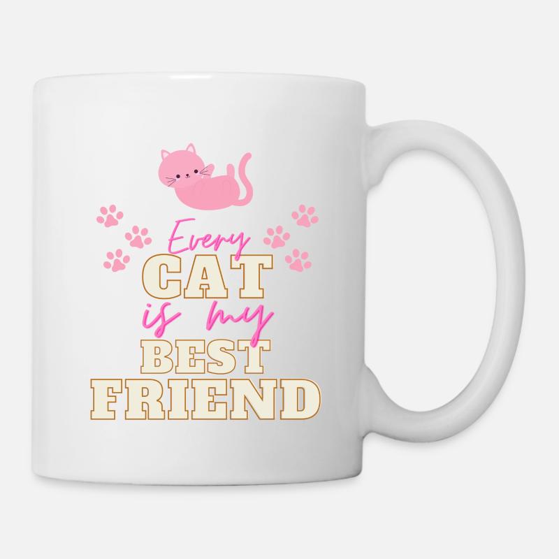 Katzen Katzenfreund shirt - Tasse - Weiß