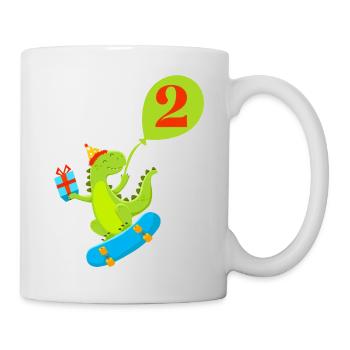 2nd Birthday Cute Dinosaur - Mug - white - Right