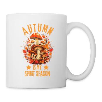 Herbst Pilze Pilzsammler - Tasse - Weiß - Rechts