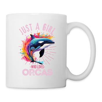 Colorful killer whale Orca - Mug - white - Right