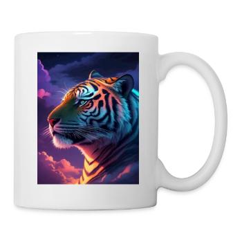 Tigre technicolor - Mug blanc - blanc - Droite
