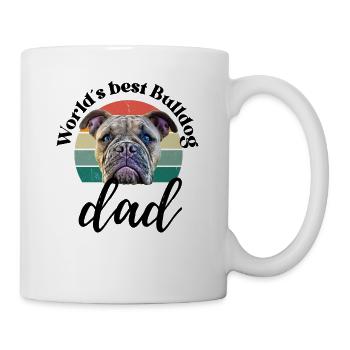 LE MEILLEUR PAPA BOULEDOGUE DU MONDE ... Chien Chien Bulldog - Mug blanc - blanc - Droite