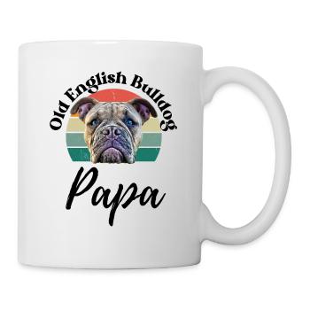 VIEIL ANGLAIS BULLDOG PAPA Chien Chiens Bulldog - Mug blanc - blanc - Droite