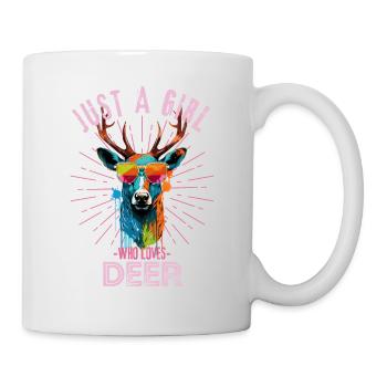 Cerf avec lunettes de soleil - Mug blanc - blanc - Droite