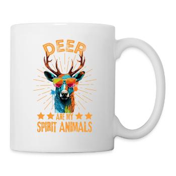 Deer with sunglasses - Mug - white - Right