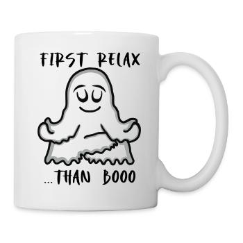 Ghost Halloween Ghost Yoga Relaxation - Mug - white - Right