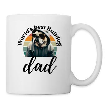 WORLD́S BEST BULLDOG DAD - Chien Chiens Bulldog - Mug blanc - blanc - Droite
