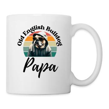 OLD ENGLISH BULLDOG PAPA - Chien Chiens Bulldog - Mug blanc - blanc - Droite