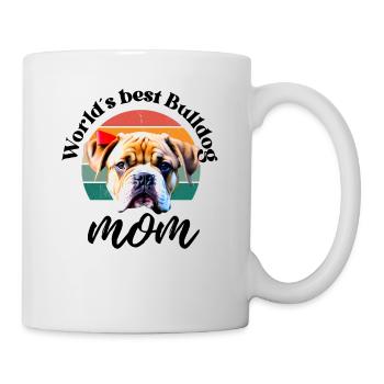 WORLD́S BEST BULLDOG MOM Chien Bouledogue - Mug blanc - blanc - Droite