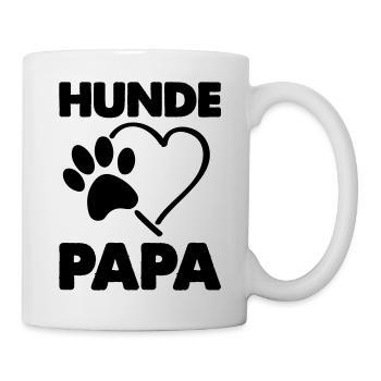 hunde papa - Tasse - Weiß - Rechts