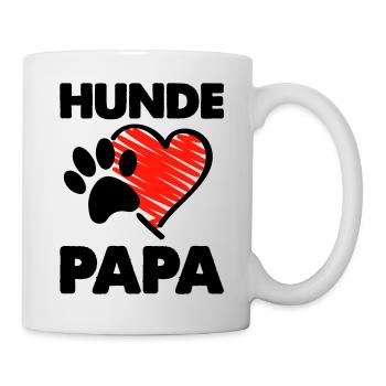 hunde papa - Tasse - Weiß - Rechts
