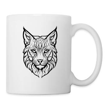 Krafttier Luchs: Seher der Seele - Tasse - Weiß - Rechts
