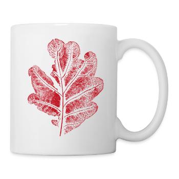 Leaf Oak - With Cracks / Oak Leaf Botanical - Mug - white - Right