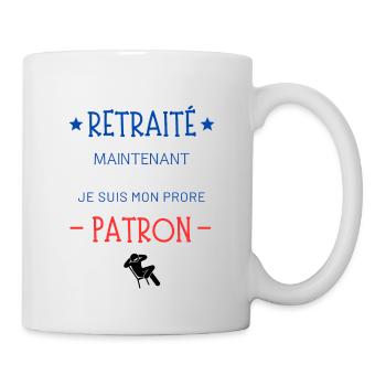 RETRAITÉ patron - Mug blanc - blanc - Droite