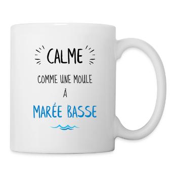 Calme comme une moule à marée basse - Mug blanc - blanc - Droite