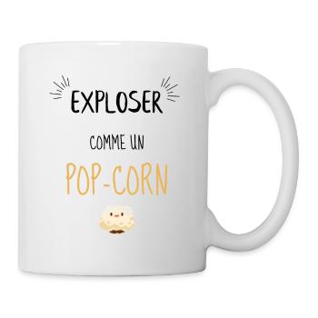 Exploser comme un pop corn - Mug blanc - blanc - Droite