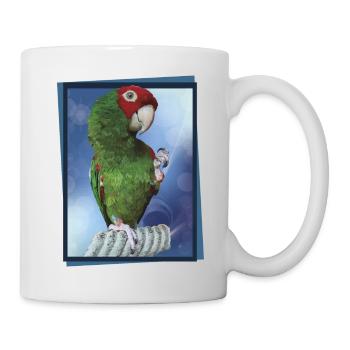 Rothaariger Papagei - Tasse - Weiß - Rechts