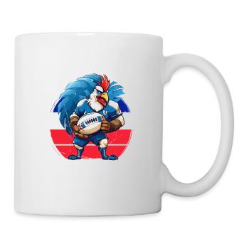 Coq Rugby Joueur de Ballon Fan - Mug blanc - blanc - Droite