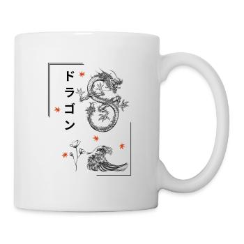Japanesse Dragon-designドラゴン - Tasse - Weiß - Rechts