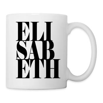 Elisabeth Nom Prénom Police moderne Word Art - Mug blanc - blanc - Droite