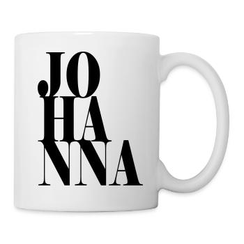Johanna Surname First name Modern font Word Art - Mug - white - Right