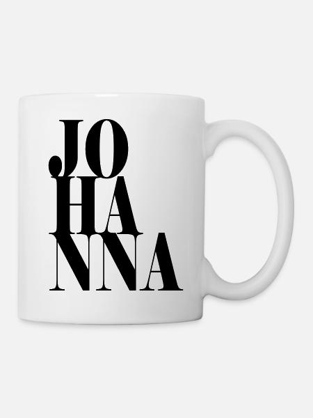 Johanna Name Vorname Moderne Schrift Wort Art - Tasse - Weiß
