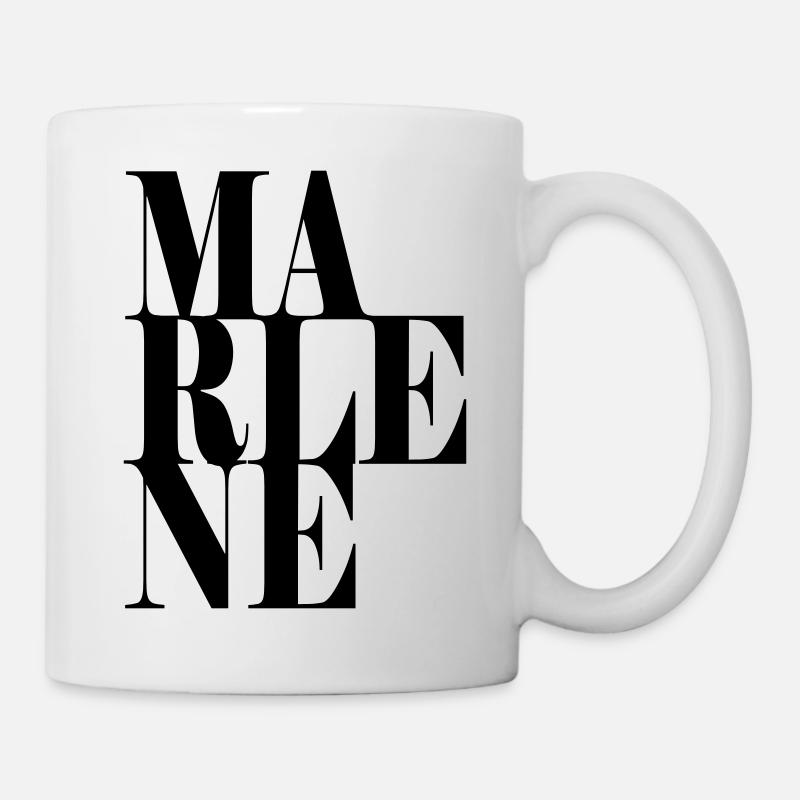 Marlene Name Vorname Moderne Schrift Wort Art - Tasse - Weiß
