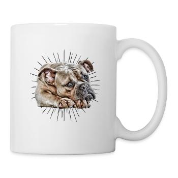 VIEIL ANGLAIS BULLDOG Chien de bouledogue anglais - Mug blanc - blanc - Droite