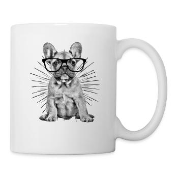 FRENCH BULLDOG Lunettes Chien Chiens Bulldog - Mug blanc - blanc - Droite