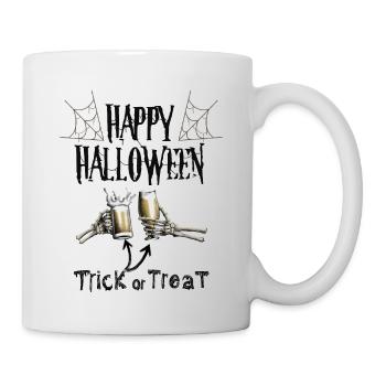 Happy Halloween - Alkohol oder Saures - Tasse - Weiß - Rechts